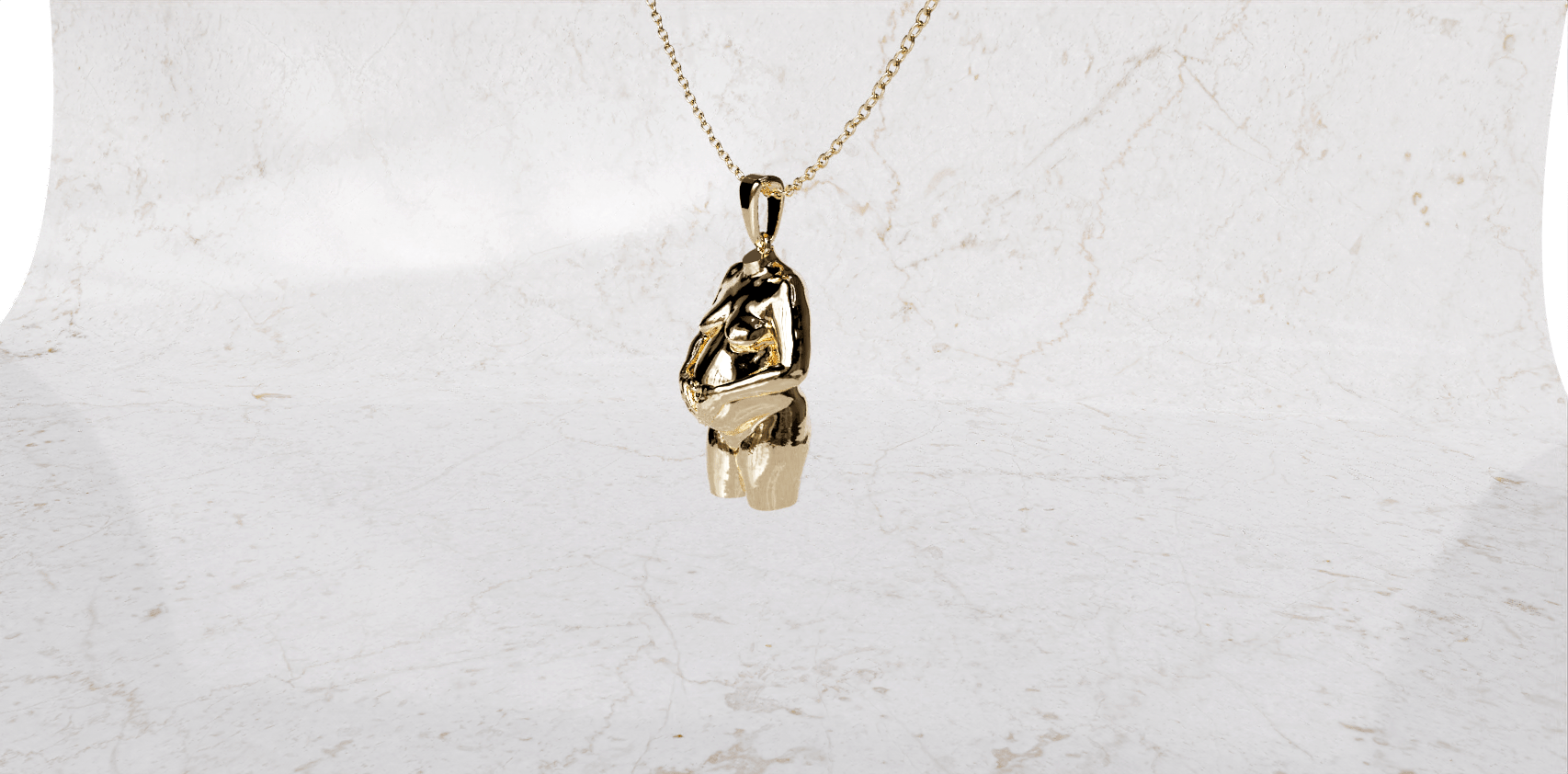 Bedel van zwangerschap aan ketting goud Bedel van zwangerschap aan ketting goud