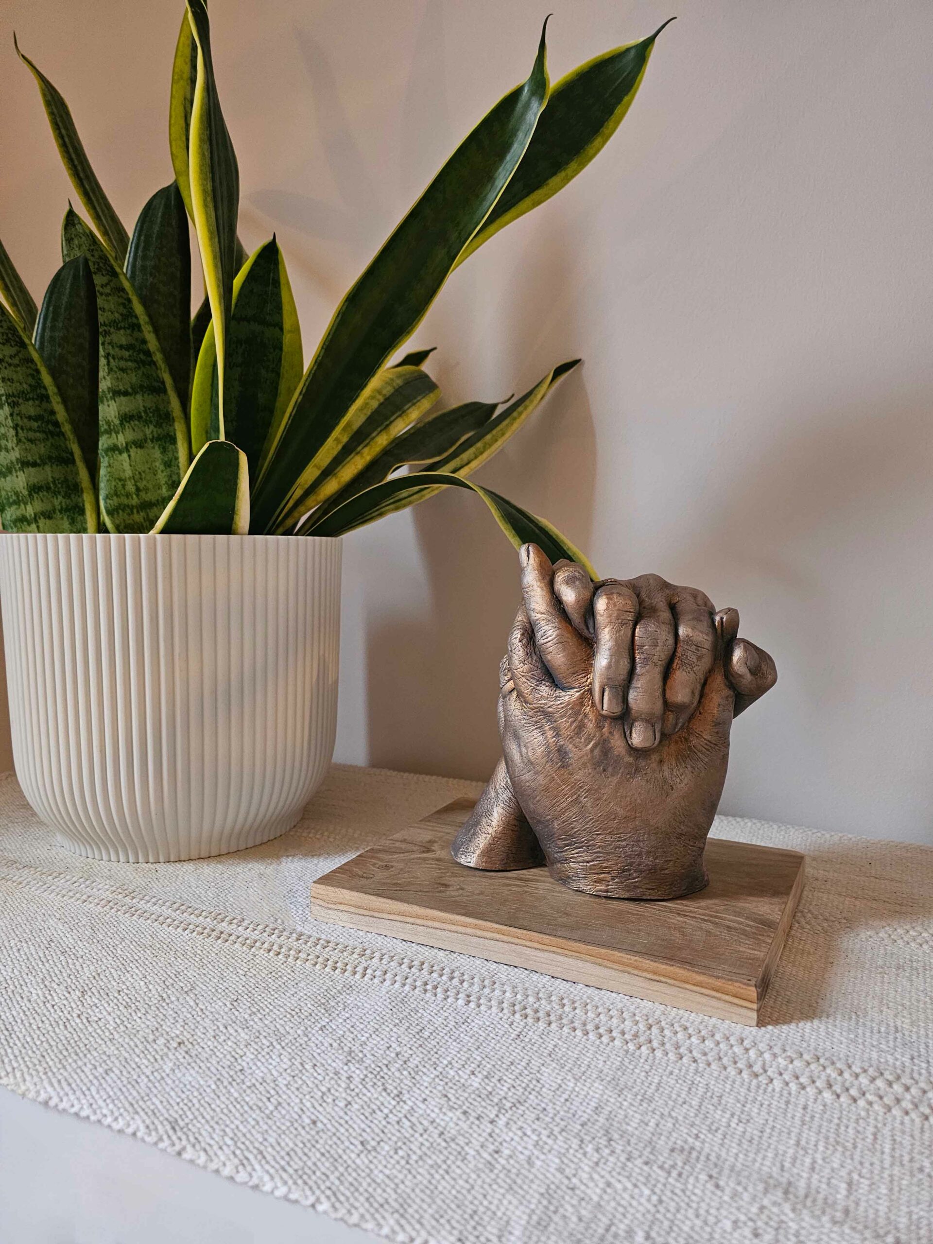 Jubileum beeld koppel handen bodycasting beeld