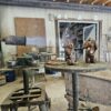 De zwangerschapsbeelden worden in de bronsgieterij verhit met een gasbrander.