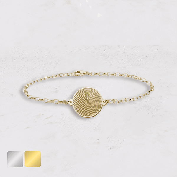 armband met rondje vingerafdruk