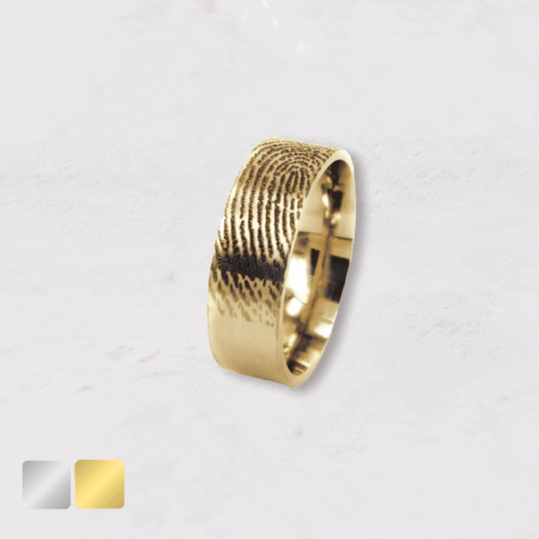 Gladde ring met vingerafdruk