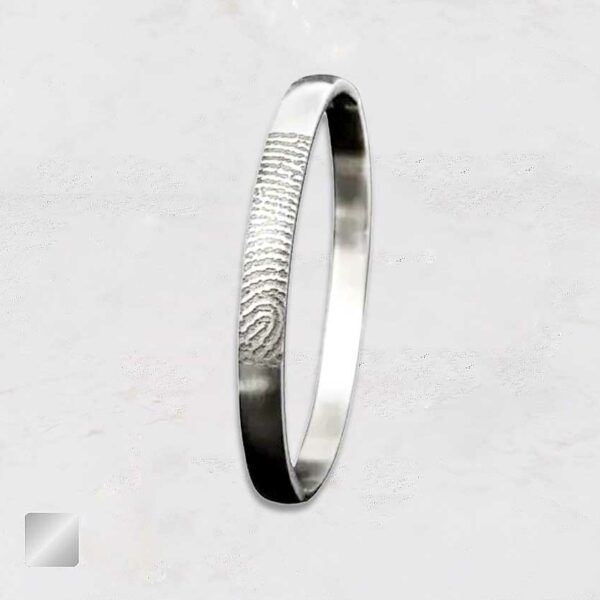 slavenarmband zilver met vingerafdruk