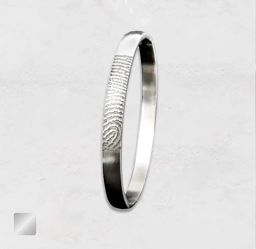 slavenarmband zilver met vingerafdruk