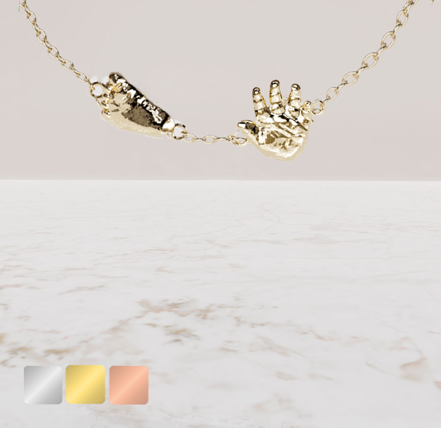 ketting met hand en voetafdrukje