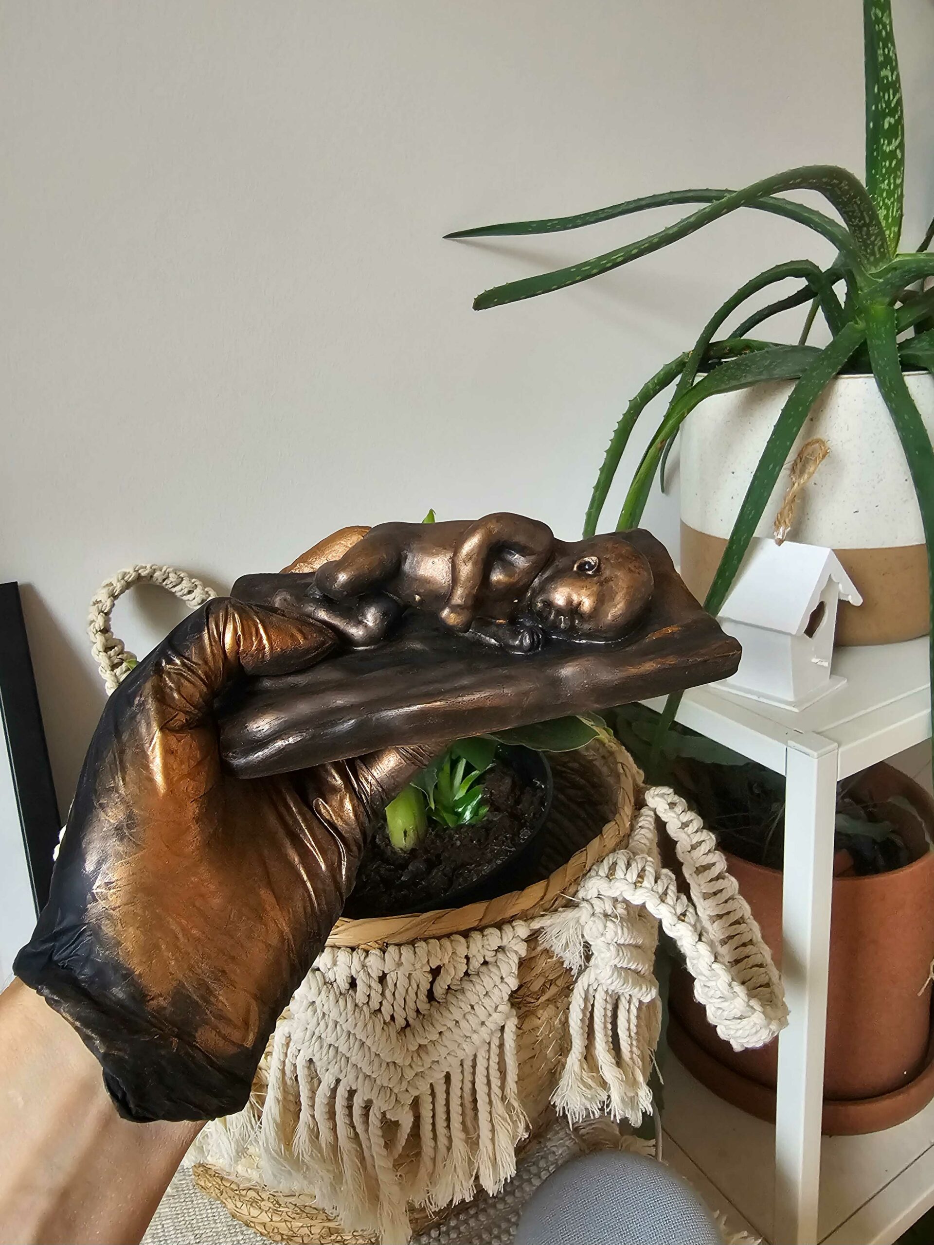 Sterrenkind-beeldje-liggend Sterrenkindje beeld kunststof