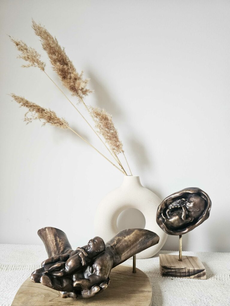 Beeld van sterrenkind en 3D echo beeld