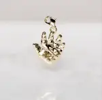 Bedel voor aan een armband van het het handafdrukje van je babytje in het goud