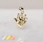 Bedel voor aan een armband van het het handafdrukje van je babytje in het goud