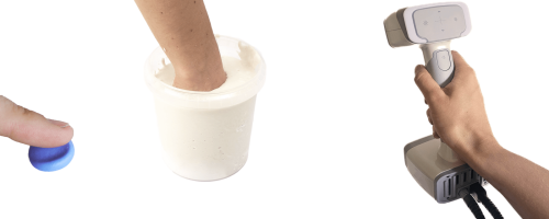 afdrukmethodes, vingrafdruk, alginaat en 3D scanning
