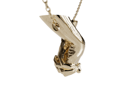 handen die elkaar vasthouden gouden hanger